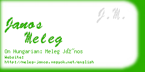 janos meleg business card